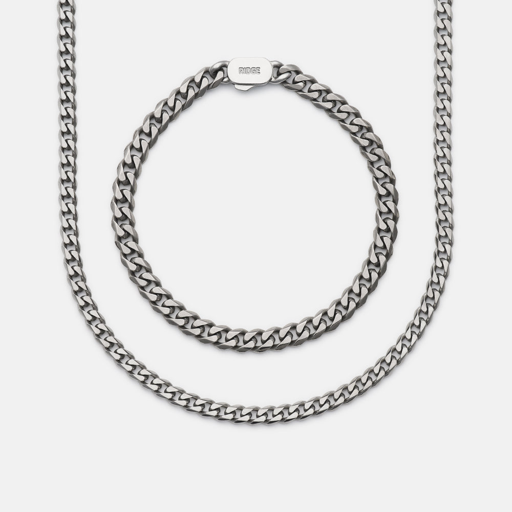 Curb Chain Kit - Titanium - Medium